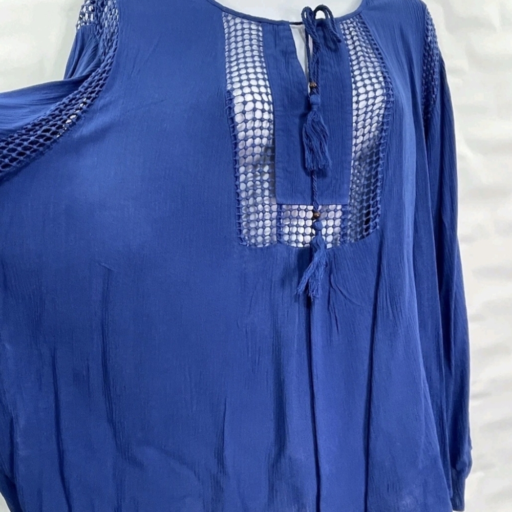 NWT Joseph A. Royal Blue Blouse XL - Picture 2 of 10